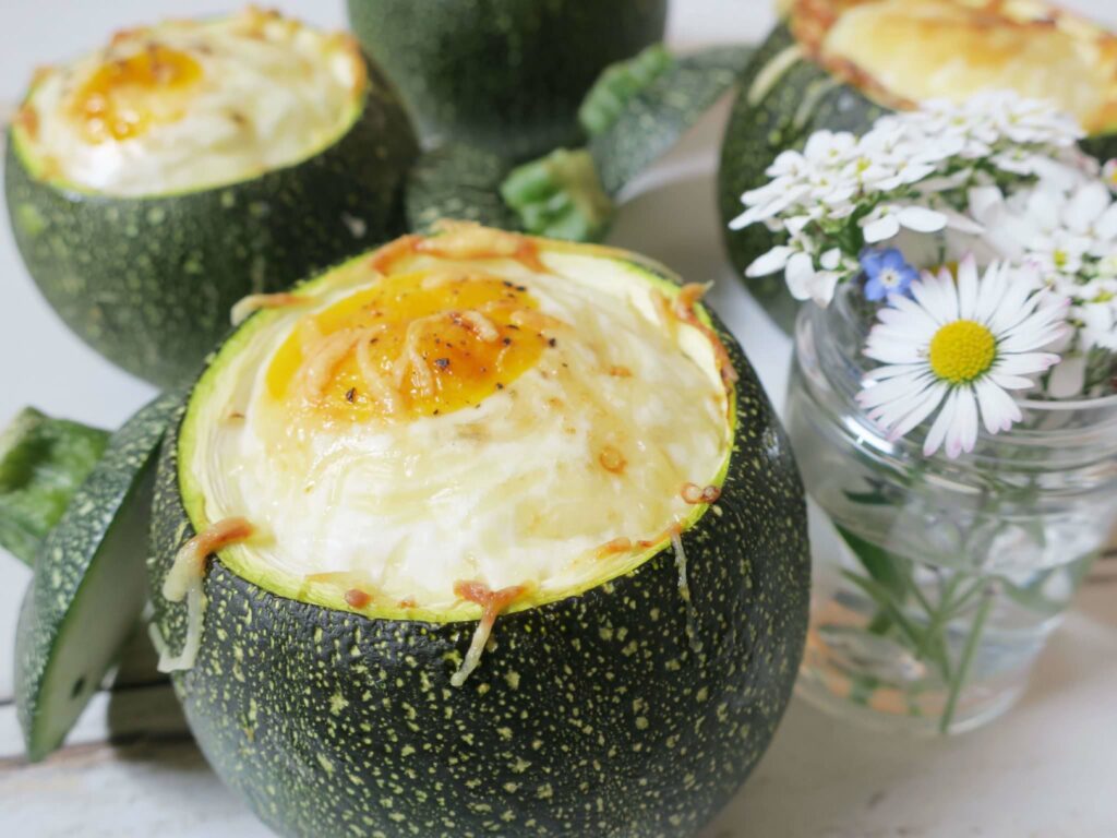 courgettes rondes farcies au fromage